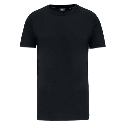 T-shirt brode homme WK3020 Noir/argent