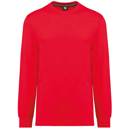 T-shirt manches longues brodé – WK303 unisexe écoresponsable