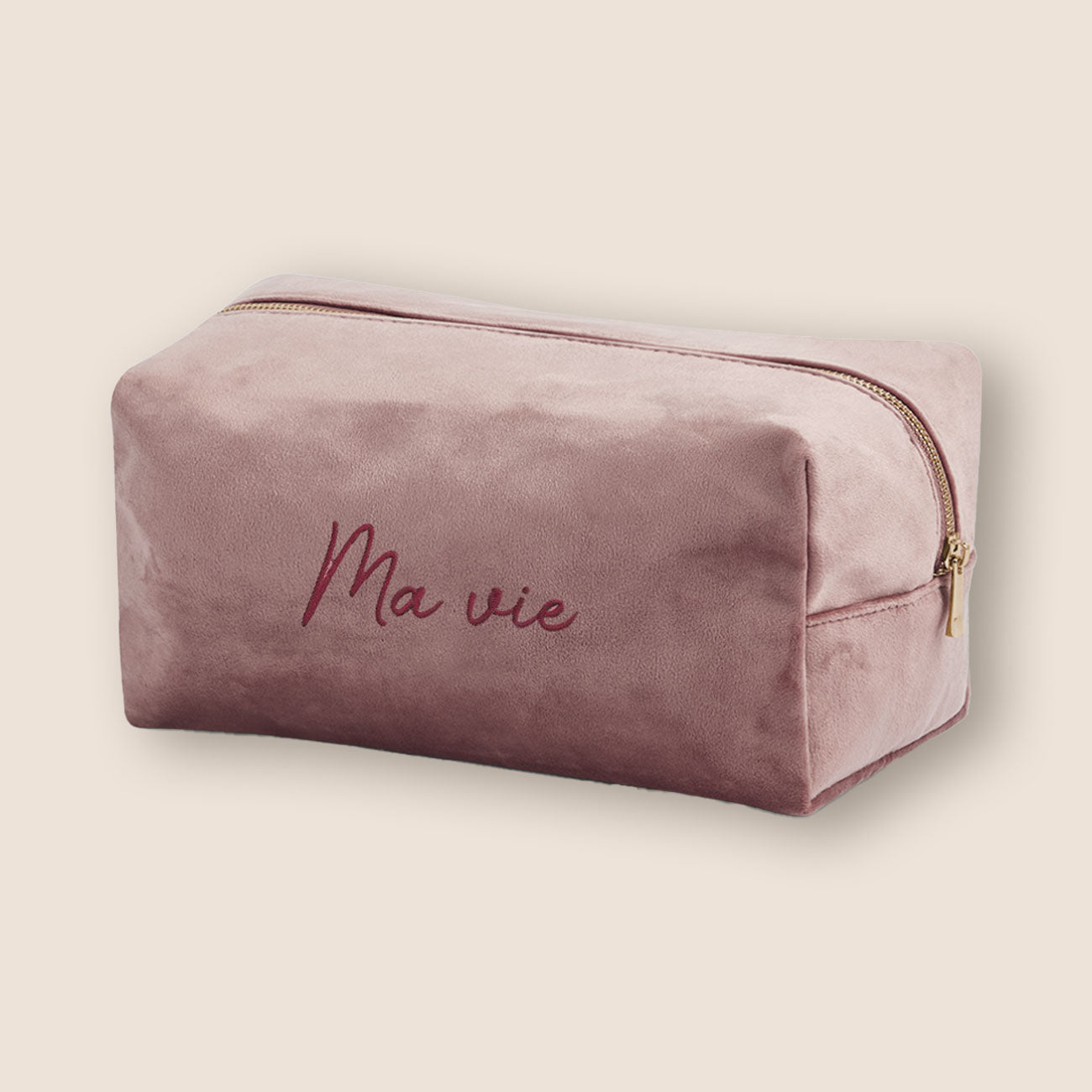 trousse maquillage velours personnalisée brodée