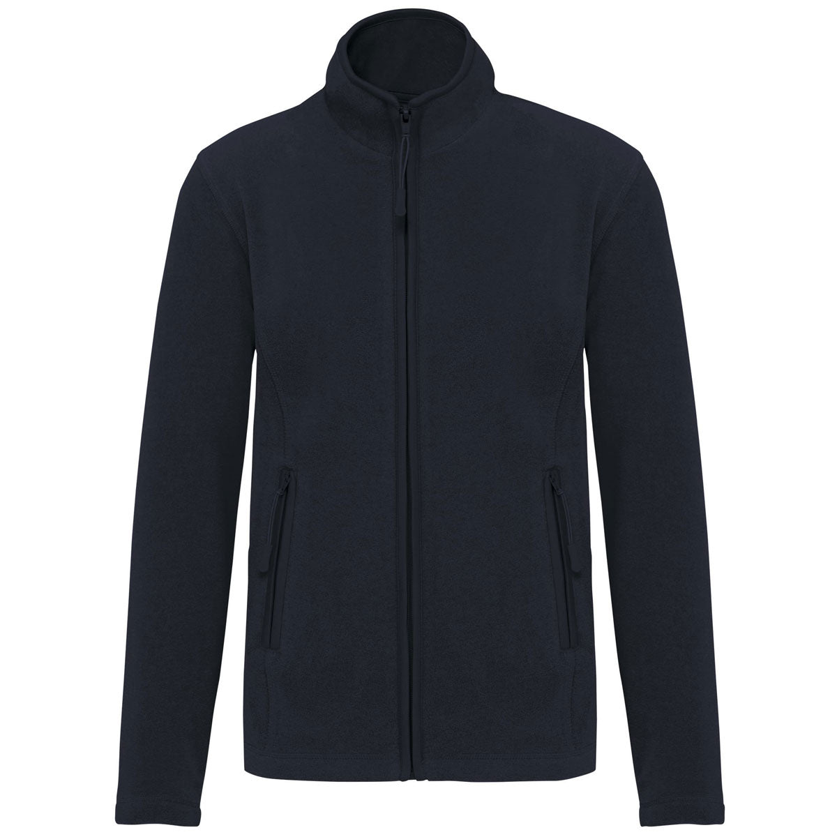 Veste micropolaire femme bleu marine personnalisée avec logo brodé