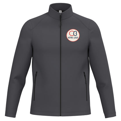 Veste softshell homme IB410 gris foncé anthracite avec broderie logo entreprise personnalisée