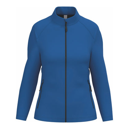Veste softshell femme bleu roi personnalisable par broderie, col montant, réf. IB411