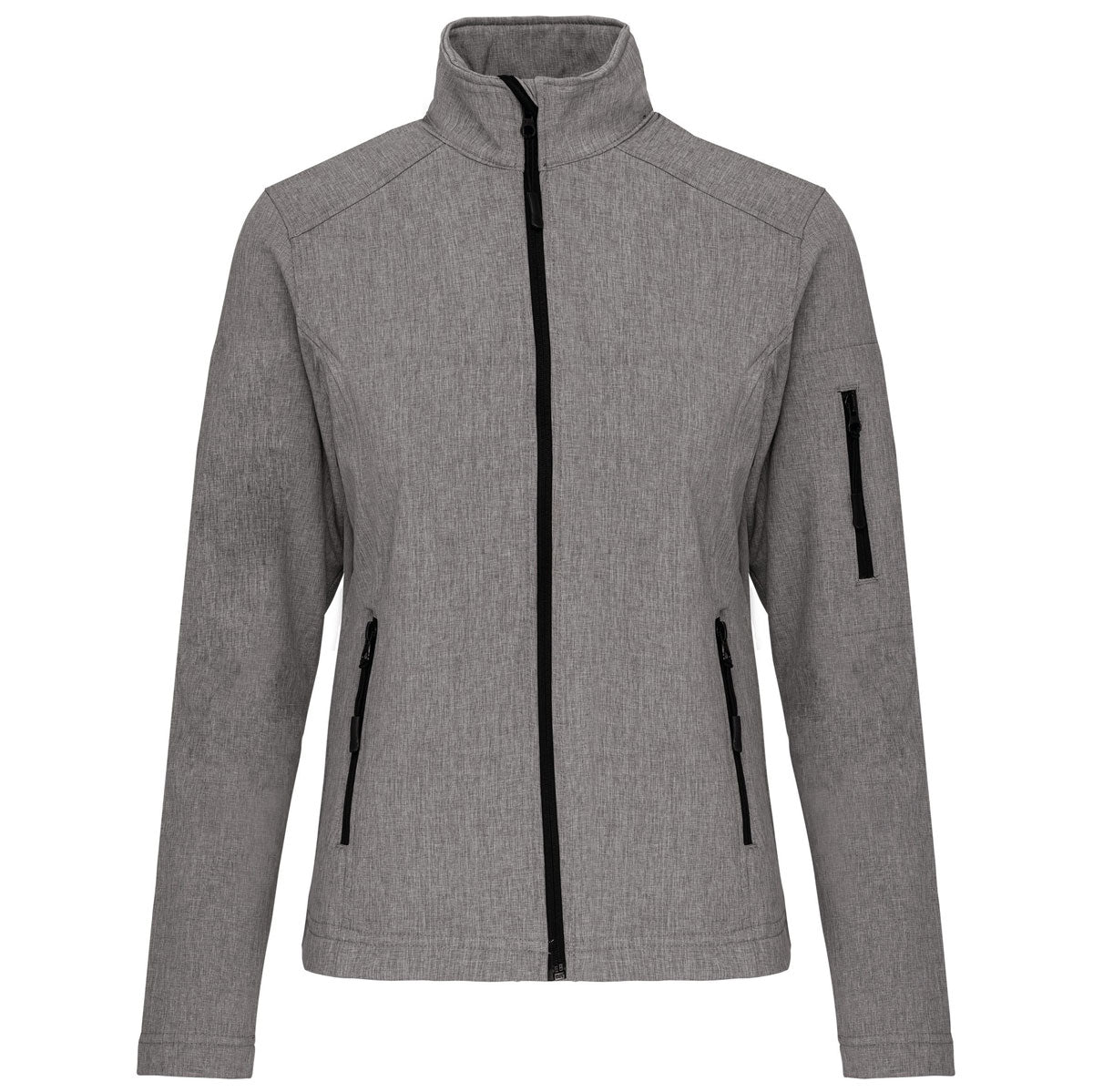 Veste softshell gris clair K400 pour femme, parfaite pour une broderie de logo discret